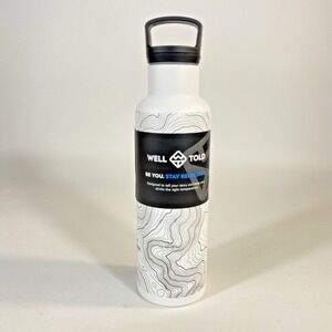Well Told Mount Washington Map Water Hydration Bottle 21oz Stainless Steel NEW